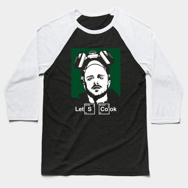 Let's Cook; Jesse Pinkman Edition Baseball T-Shirt by RebelPrint